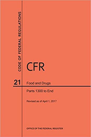 CFR (Code Of Federal Regulations) Título 21 Food And Drugs – LIbreria ...