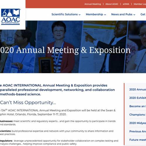 The AOAC INTERNATIONAL Annual Meeting & Exposition